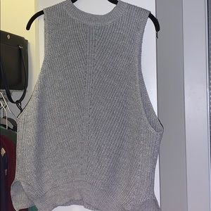 Gray oversized sweater tank